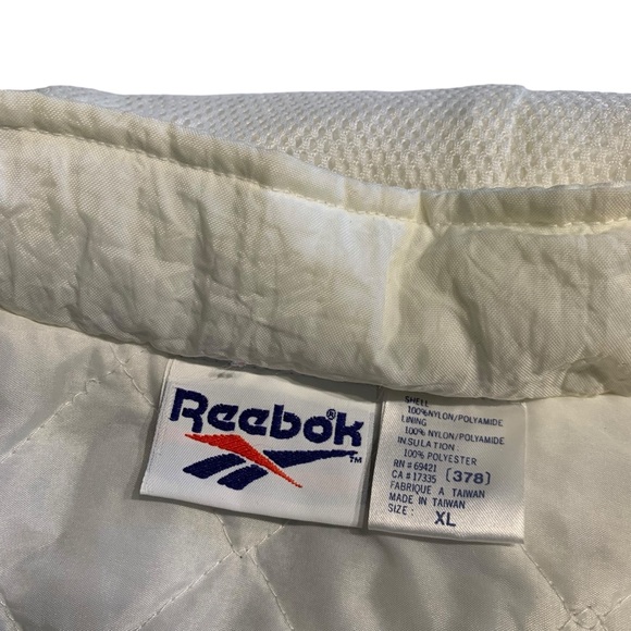 VINTAGE | 80’s Reebok Pullover Puffy Windbreaker w/ Removable‎ Hood - Sz XL - Picture 11 of 14